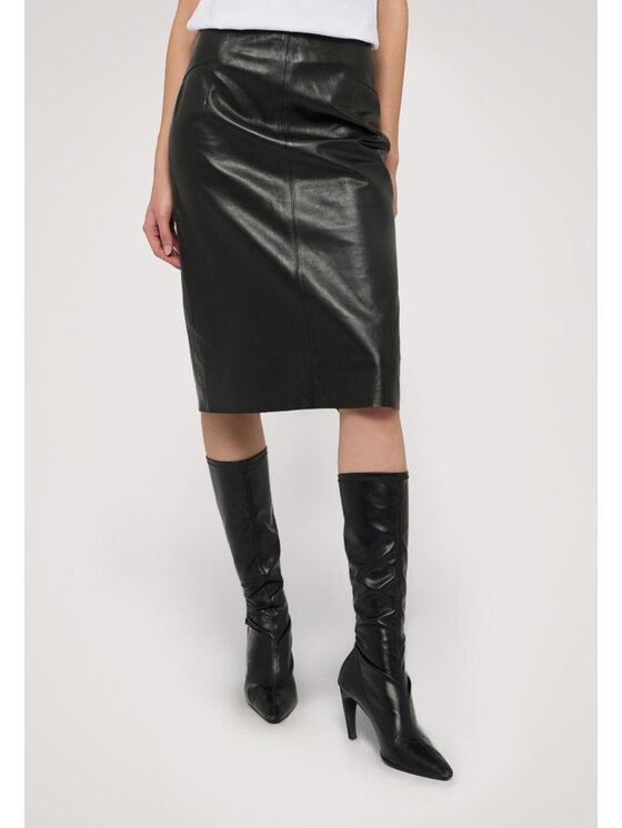 Trussardi Trussardi Gonna di pelle 1307A000647N033 Nero Regular Fit