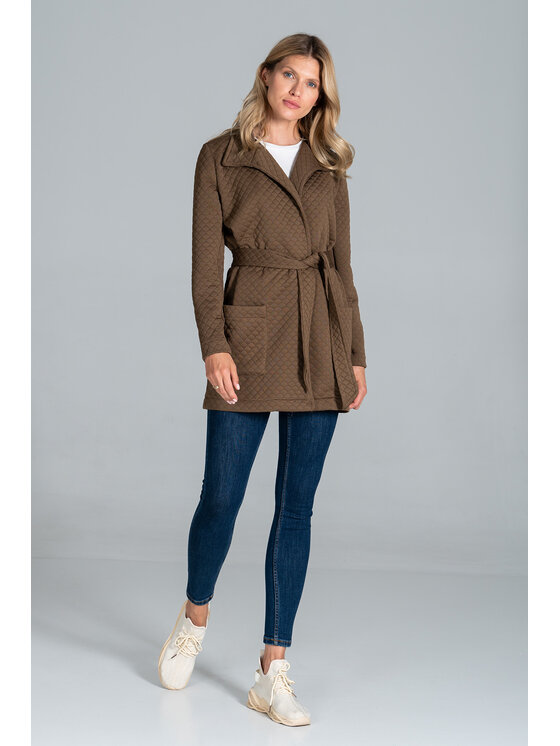 FIGL FIGL Kabát M814 Hnedá Regular Fit