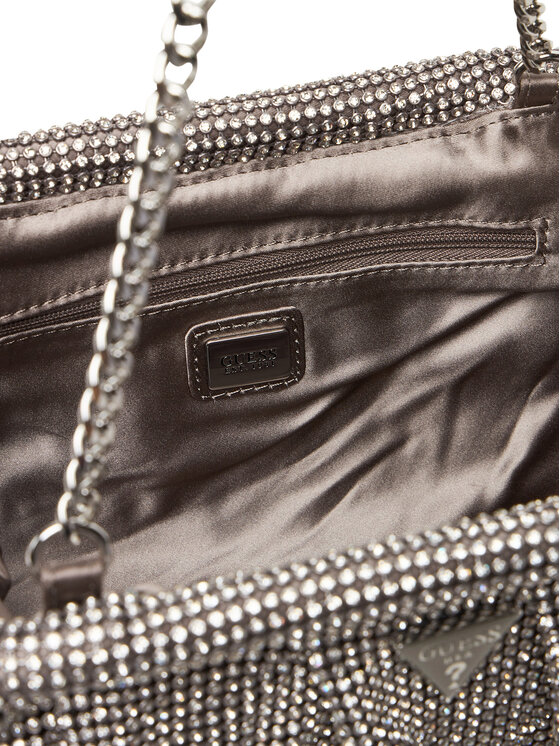 Guess Guess Kabelka Zalina Mini HWRY93 50710 Strieborná
