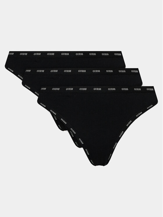 Guess Guess Set 3 perechi de chiloți brazilieni O4GG14 K6YW1 Negru