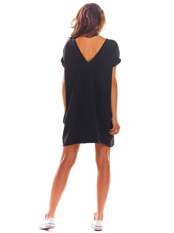 Infinite You Infinite You Sukienka letnia M210 Czarny Basic Fit