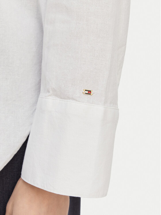 Tommy Hilfiger Tommy Hilfiger Cămașă UW0UW06428 Alb Oversize
