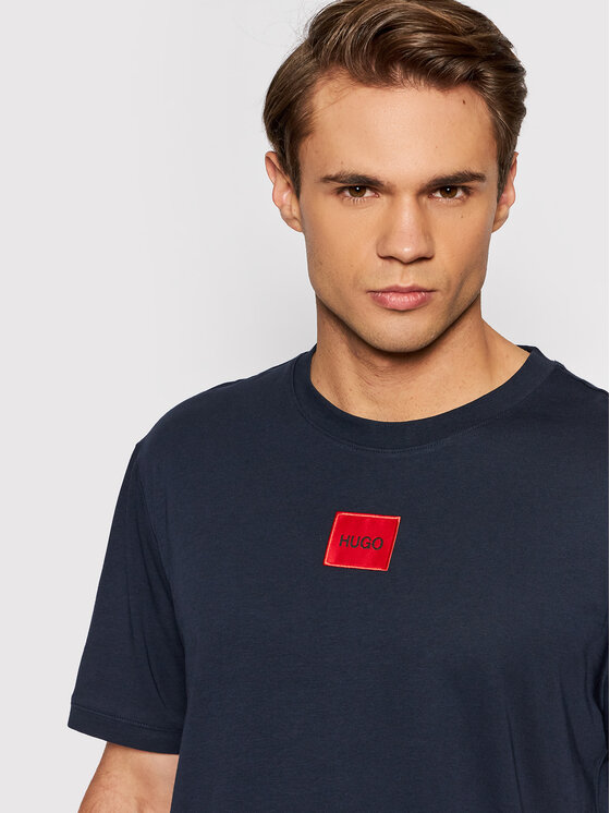 HUGO Hugo Póló Diragolino212 50447978 Sötétkék Regular Fit