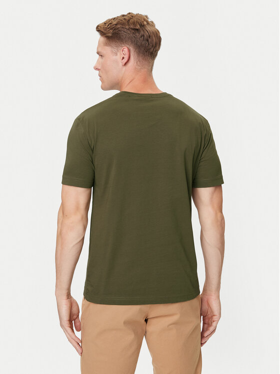 Gant Gant T-shirt Shield 2003184 Zelena Regular Fit