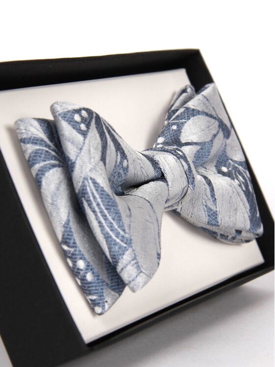 ELSNER ELSNER Παπιγιόν BUTTERFLY Z JEDWABNEGO ŻAKARDU A5226 Γαλάζιο