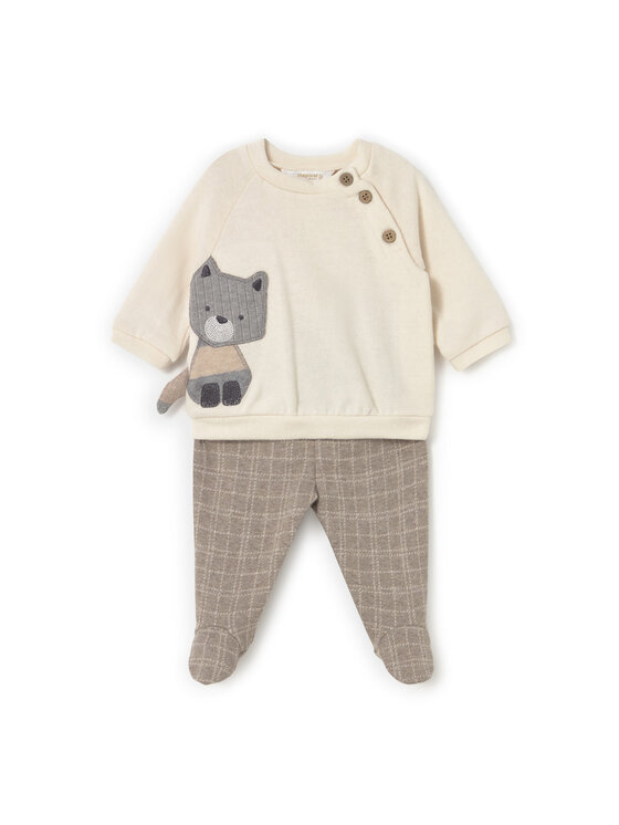 Mayoral Mayoral Completo felpa e ghettine 2586 Beige Regular Fit