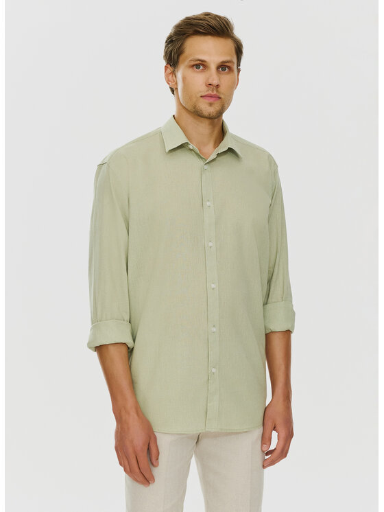 Pako Lorente Pako Lorente Koszula P24SF-1X-008 Zielony Regular Fit