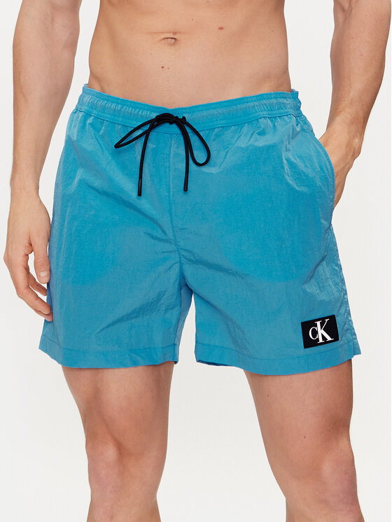 Calvin Klein Swimwear Kopalne hlače KM0KM00980 Modra Regular Fit