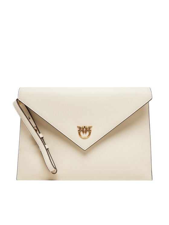 PINKO Torebka Flat Purse Handle AI 25-26 PCPL104820 A0F1 Écru
