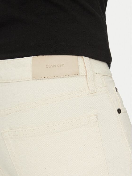Calvin Klein Calvin Klein Kratke traperice K10K114078 Écru Slim Fit