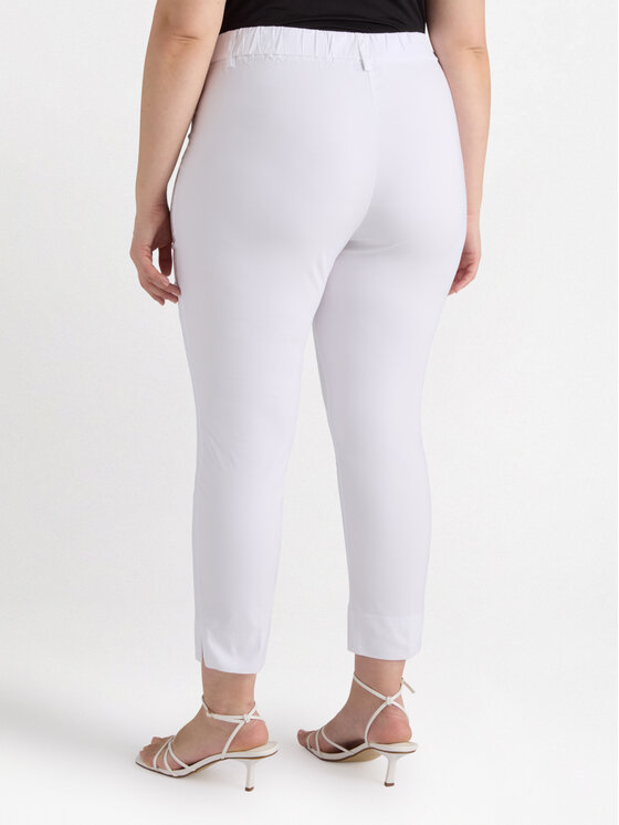 Fiorella Rubino Fiorella Rubino Pantaloni di tessuto P144L002122N001 Bianco Skin Fit