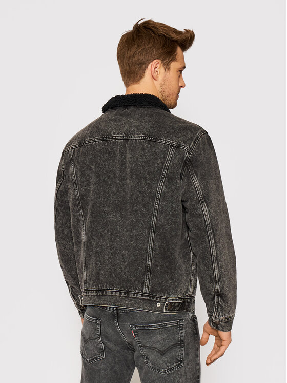Levi s Geac de blugi Type 3 16365 0129 Negru Regular Fit Modivo.ro