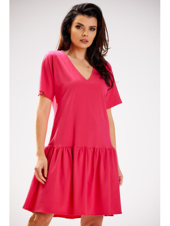 Infinite You Infinite You Sukienka letnia M295 Fioletowy Basic Fit