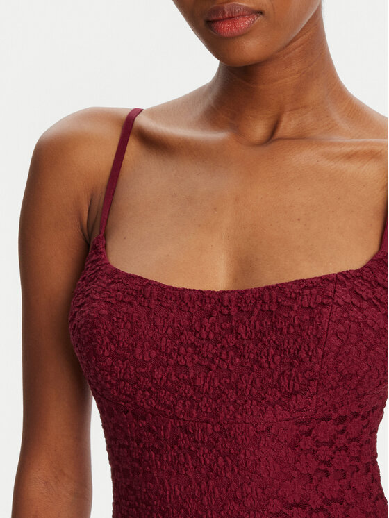 Bardot Bardot Koktélruha Adoni Mesh 57998DB1 Bordó Regular Fit