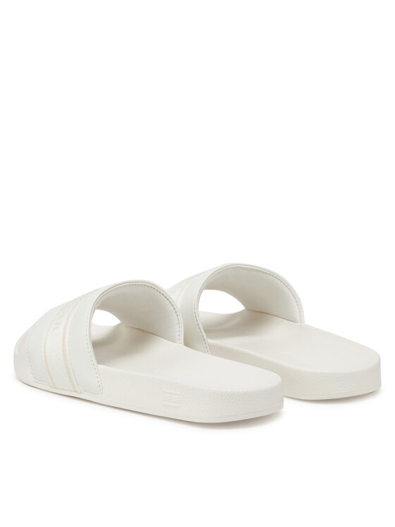Tommy Hilfiger Tommy Hilfiger Şlapi Hilfiger Poolside With Webbing FW0FW08529 Alb