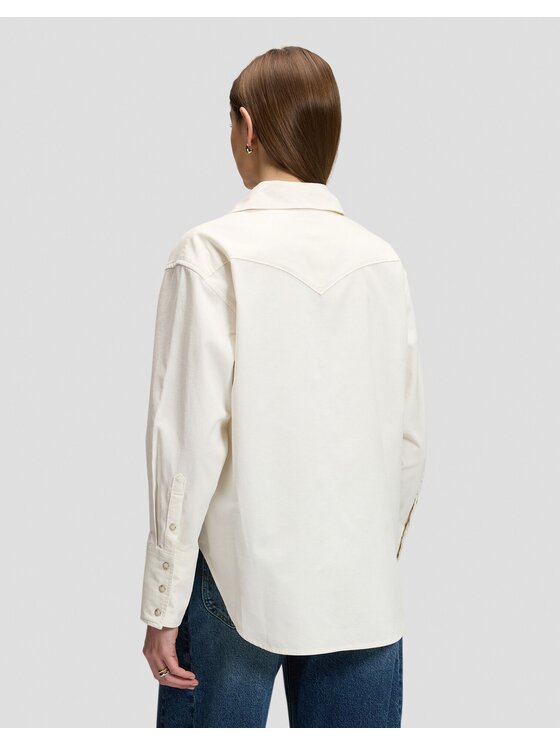 Lee Lee Koszula ESSENTIAL WESTERN SHIRT Biały Relaxed Fit