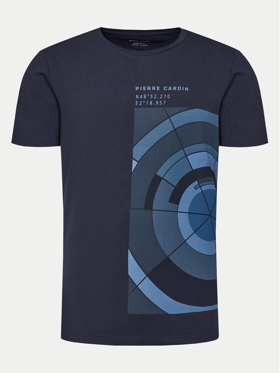 pierre cardin t-shirt 21040/000/2100 bleu marine modern fit