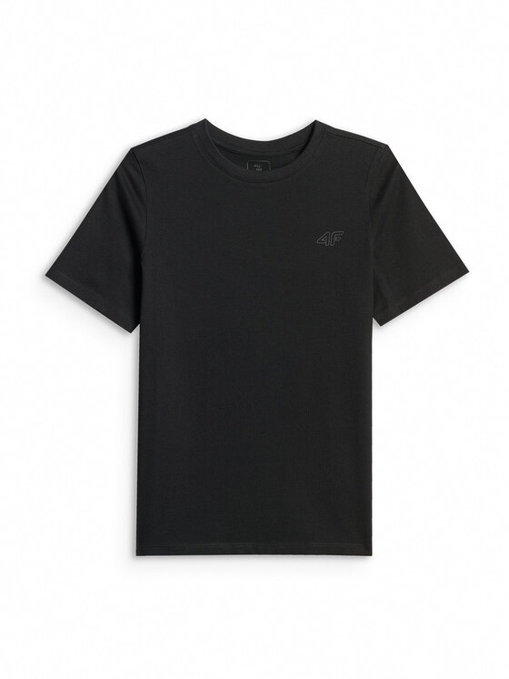 4F 4F T-Shirt BASIC+ Czarny Regular Fit