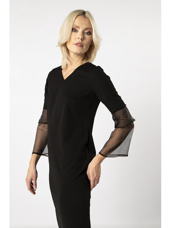 QUIOSQUE QUIOSQUE Každodenné šaty TIULE DRESS Čierna Regular Fit