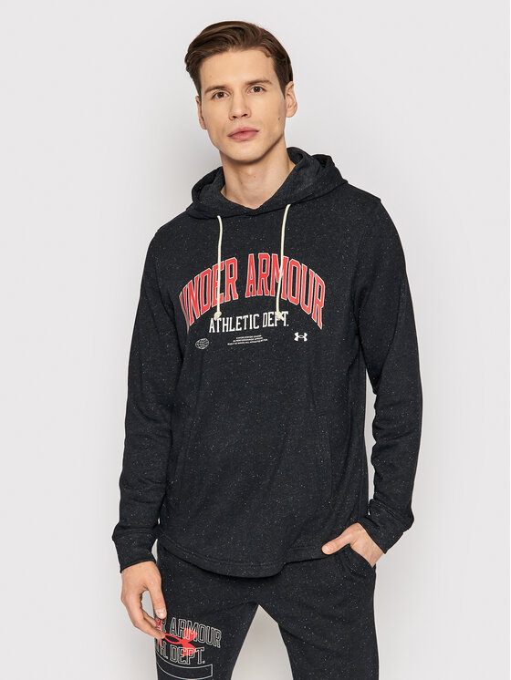Under Armour Under Armour Majica dugih rukava Ua Rival Terry Athletic Department 1370354 Crna Regular Fit