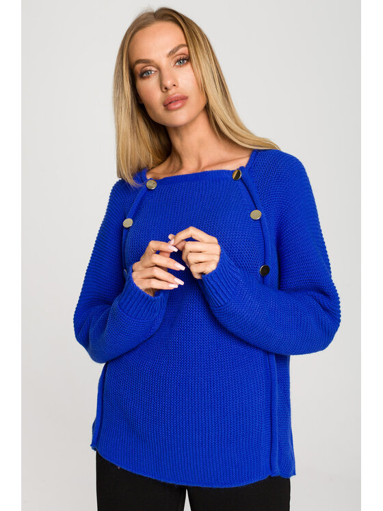 Made of Emotion Made of Emotion Sweter M712 Niebieski
