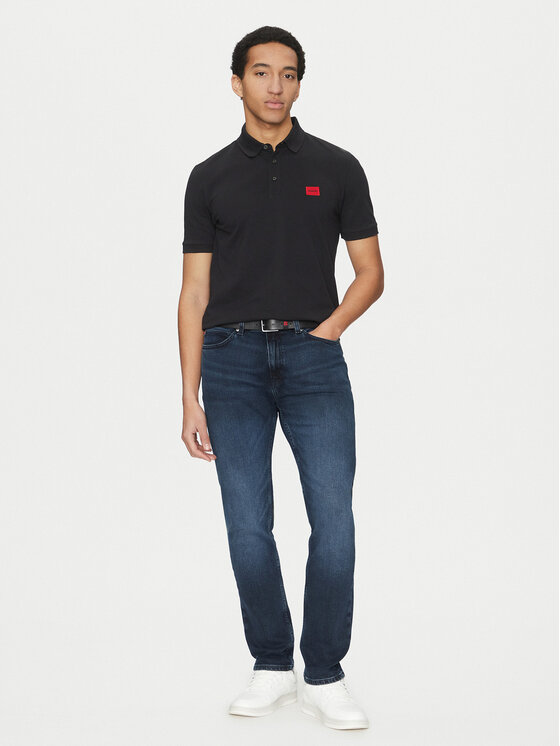 HUGO HUGO Pólóing Dereso232 50490770 Fekete Slim Fit