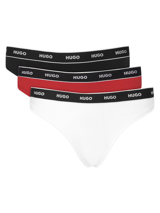 HUGO HUGO Комплект стрінгів Triplet Thong Stripe 50545680 Кольоровий