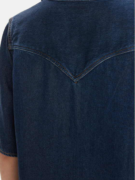 Wrangler Wrangler Sukienka jeansowa 112350341 Granatowy Relaxed Fit