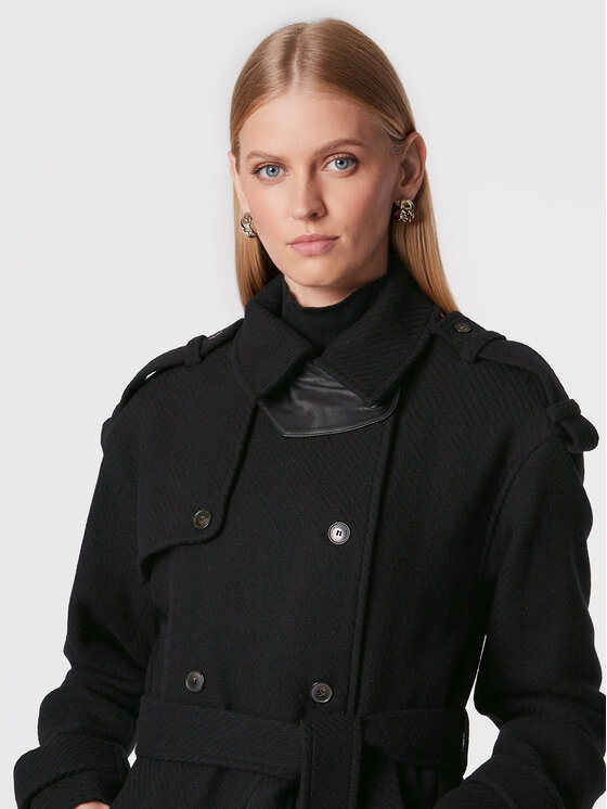 Herskind Herskind Płaszcz wełniany Astra 4580830 Czarny Regular Fit