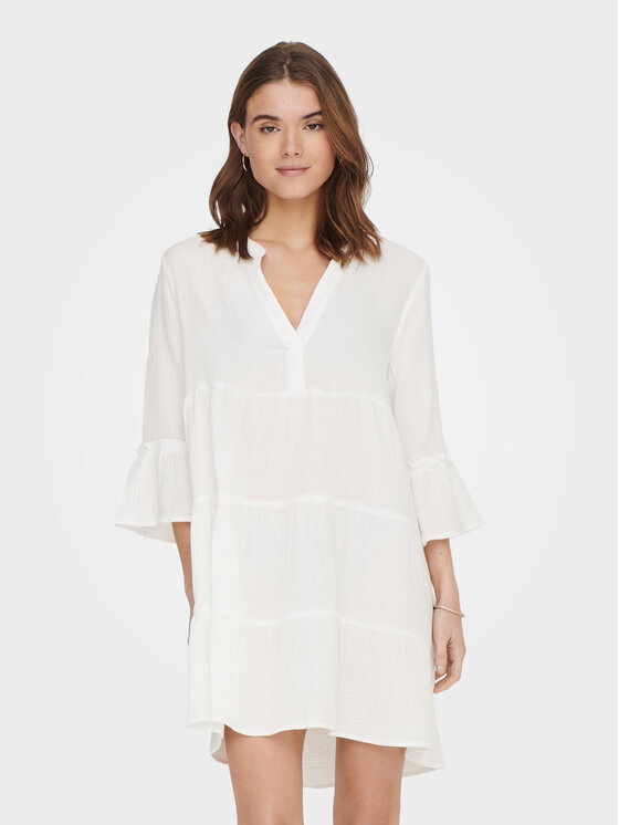 ONLY ONLY Φόρεμα καλοκαιρινό Thyra 15267999 Λευκό Regular Fit