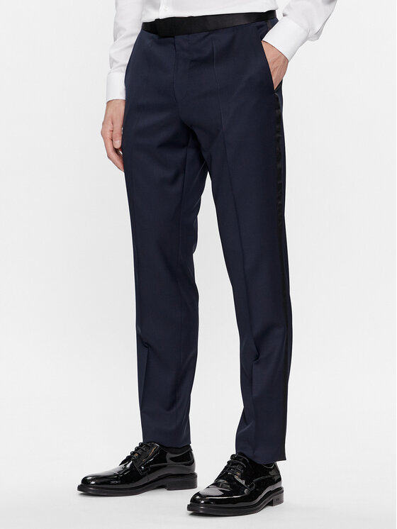 BOSS Boss Oblek H-Huge-2Pcs-Tux-224 50493306 Tmavomodrá Slim Fit
