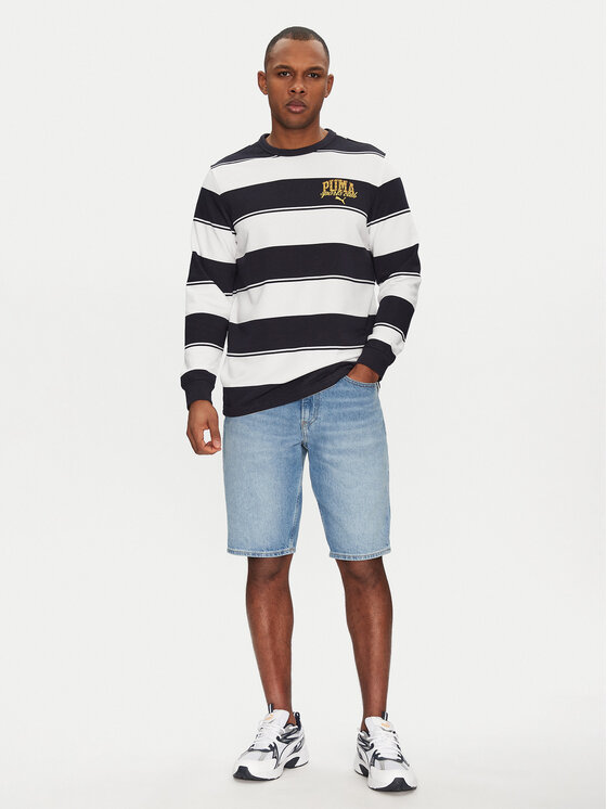 Puma Puma Majica dugih rukava Class Striped 684647 Tamnoplava Regular Fit
