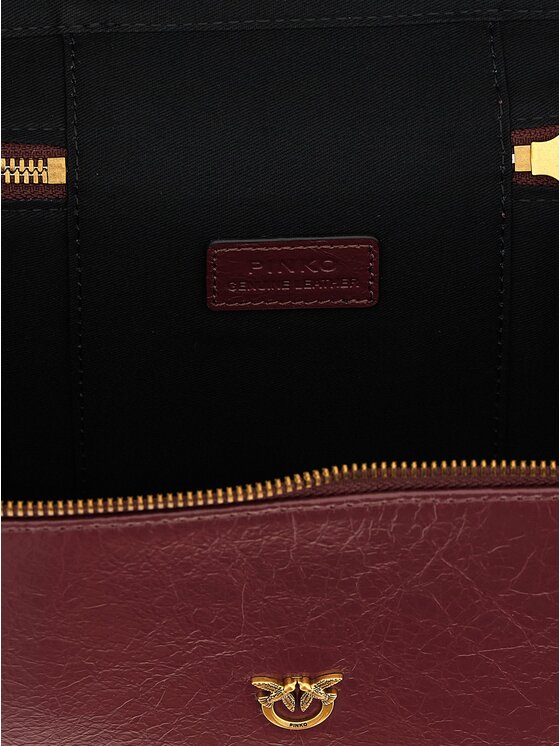 PINKO PINKO Torebka Bordeaux Calfskin Hand Bordowy