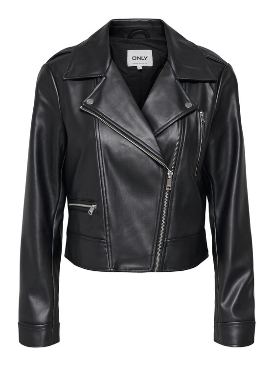 ONLY ONLY Giacca in similpelle Carmen 15361396 Nero Regular Fit