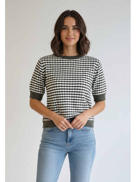 FIGL FIGL Sweter M1266 Zielony Regular Fit