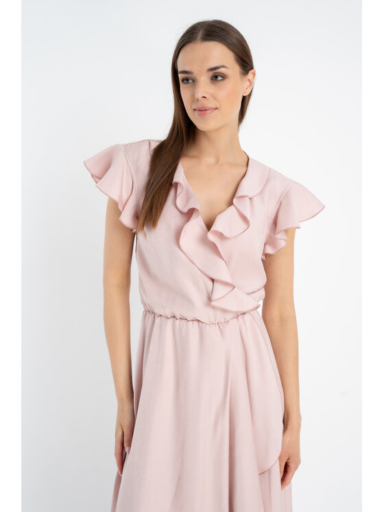 CLICK CLICK Letné šaty 60-6117 Ružová Regular Fit