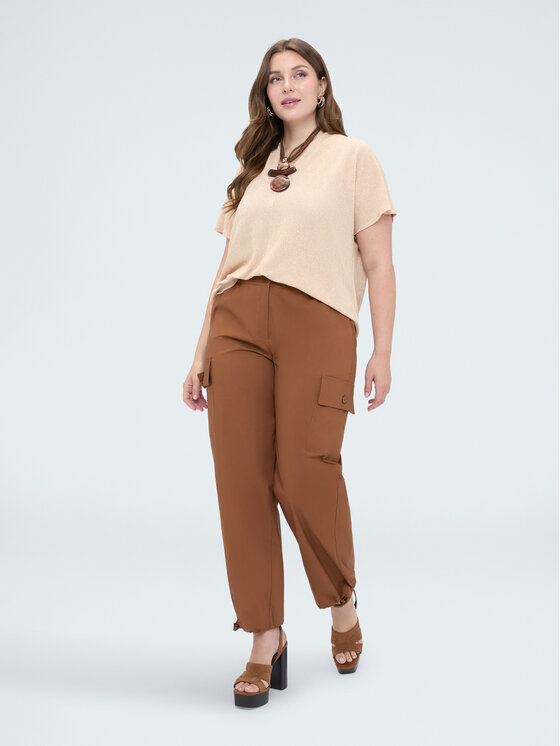 Fiorella Rubino Fiorella Rubino T-shirt G061L009577N002 Marrone Regular Fit