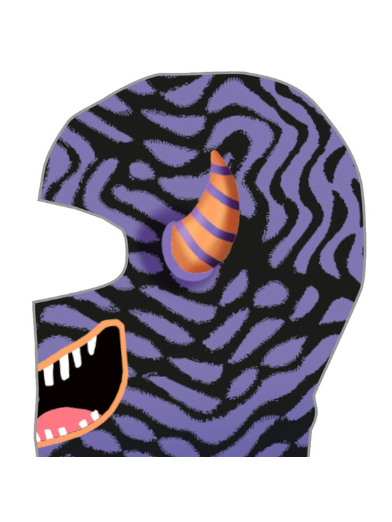 Buff Buff Komin Buff Balaclava Voutex Multi Fioletowy