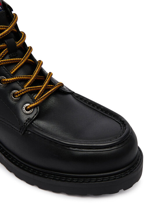 Tommy Jeans Tommy Jeans Auliniai batai Archive '01 American Lth Boot EM0EM01779 Juoda