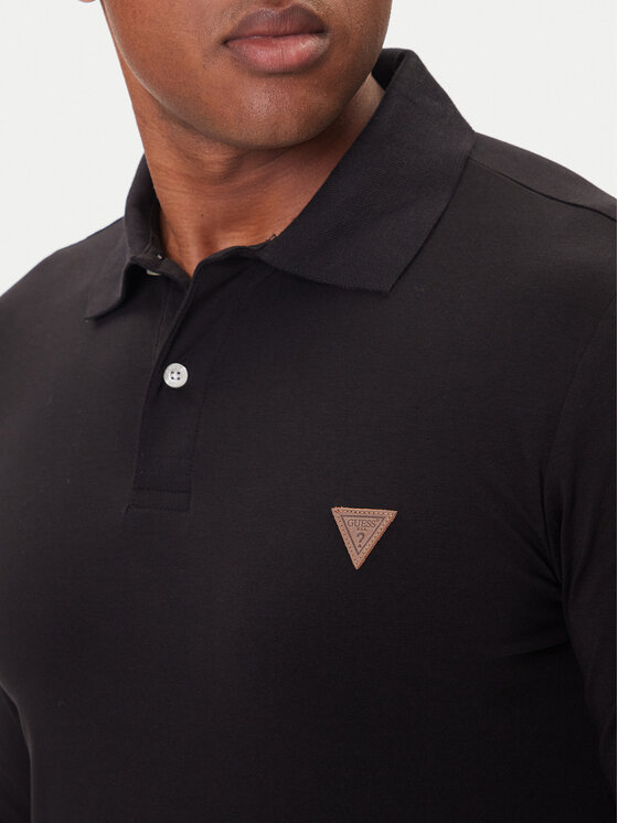 Guess Guess Polo M5BP36 J1314 Μαύρο Slim Fit
