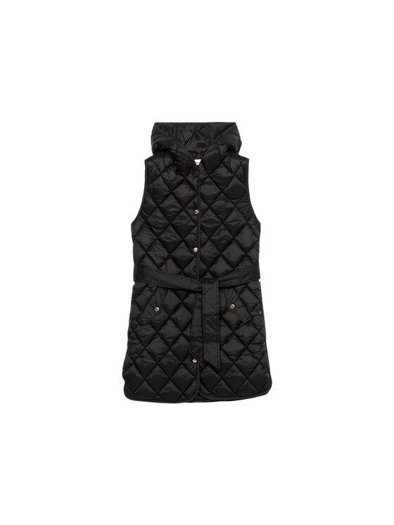 Oltre Oltre Bezrękawnik F637R001455N033 Czarny A-Line Fit