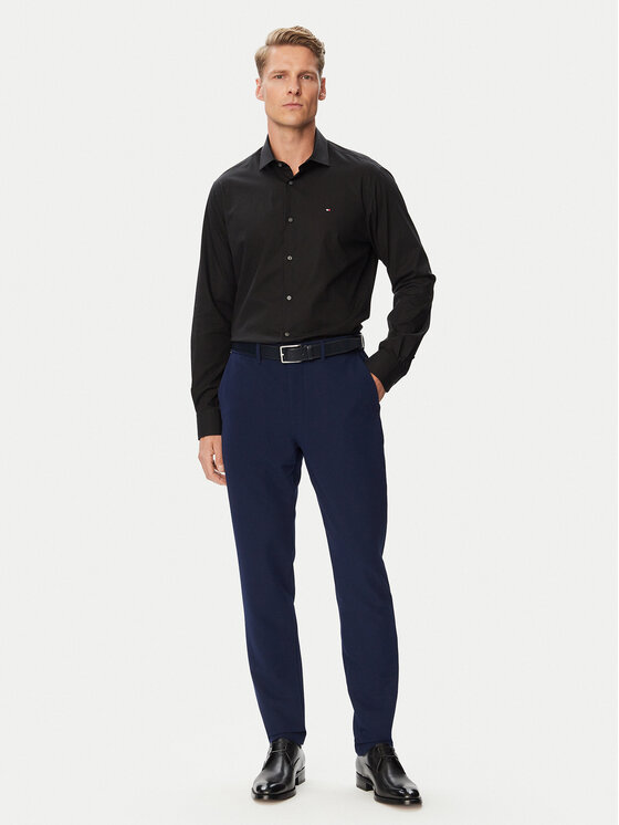 Tommy Hilfiger Tommy Hilfiger Krekls MW0MW45307 Melns Regular Fit