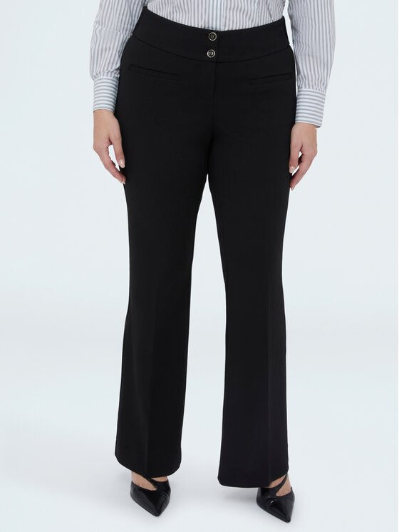 Fiorella Rubino Fiorella Rubino Spodnie materiałowe P010L002300N033 Czarny Flare Fit