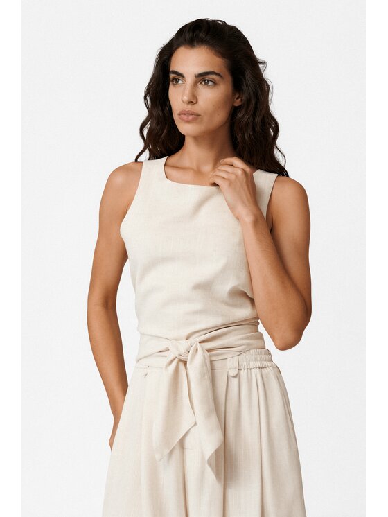 LE POSSÉ LE POSSÉ Top TZOPIW Beige Regular Fit