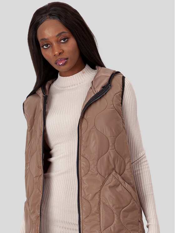 Perso Perso Kurtka damska BLE225302F Brązowy Regular Fit
