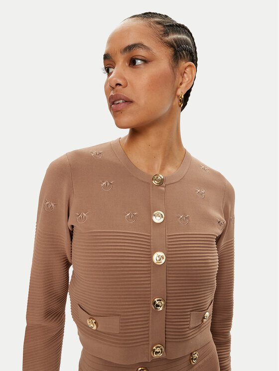 PINKO Pinko Ζακέτα Ciliegio 102881 A1LK Μπεζ Regular Fit