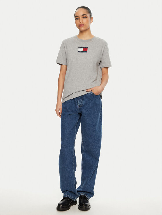 Tommy Jeans Tommy Jeans Тишърт DW0DW20461 Сив Relaxed Fit