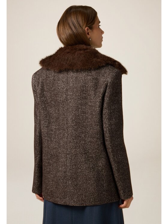 Oltre Oltre Cappotto invernale 8014R001311N0Z2 Marrone Baggy Fit