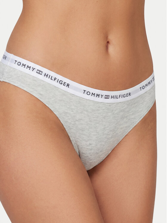 Tommy Hilfiger Tommy Hilfiger Stringové nohavičky UW0UW05875 Sivá