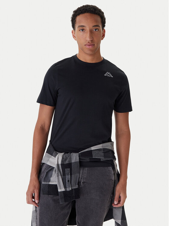 Kappa Kappa Комплект 3 тишърти Logo Sylvo 322562W Черен Regular Fit